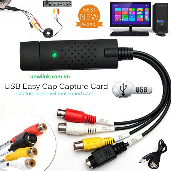 Easycap-USB Capture Chuyển từ USB ra AV giá rẻ tại THC